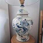 Vintage H. Bequet keramische tafellamp – handmade, Huis en Inrichting, Ophalen of Verzenden, Zo goed als nieuw