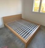 Ikea Malm eikenfineer bed 160x200cm met boxsprings, Gebruikt