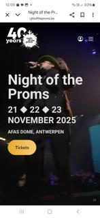 Tickets night of the proms, Twee personen