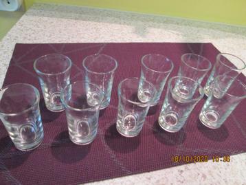 Verres à shot (10) ou verrines (10) apéritives en verre.    beschikbaar voor biedingen