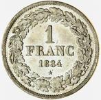 Belgium 1 Franc 1834 FDC MS63 Zeldzaam!!, Verzenden, Zilver, Losse munt, Zilver