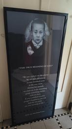Kader met poster tekst Dalai Lama, uit Ladakh, N-Indie, Ophalen