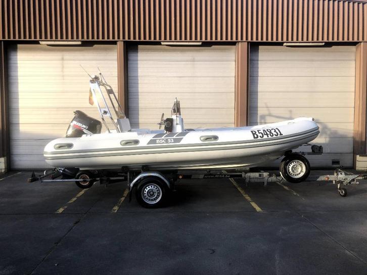 RIB BSC Colzani 53/Suzuki DF 140/Riba trailer, Watersport en Boten, Rubberboten, Zo goed als nieuw, Overige merken, Overige materialen