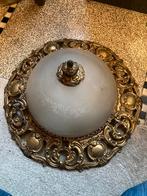 Plafonnier, tour en bronze, globe en verre, bronze de pain, Antiquités & Art, Antiquités | Éclairage