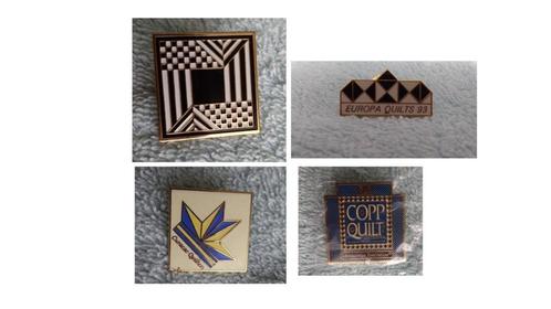 4 Pins in het thema quilt kunst, Verzamelen, Speldjes, Pins en Buttons, Nieuw, Speldje of Pin, Overige onderwerpen, Ophalen of Verzenden