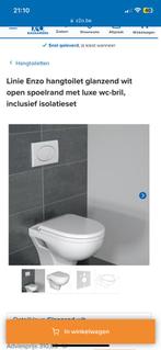 WC suspendu blanc + plaque MDF, Bricolage & Construction, Sanitaire, Toilettes, Enlèvement, Neuf