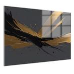 Minimalisme noir et doré sur fond gris Peinture sur verre, Maison & Meubles, Accessoires pour la Maison | Décorations murale, Envoi