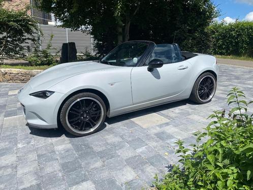 Mazda MX5 ND, Auto's, Mazda, Particulier, MX-5, Benzine, Euro 6, Cabriolet, 2 deurs, Handgeschakeld, Zilver of Grijs, Zwart, Leder