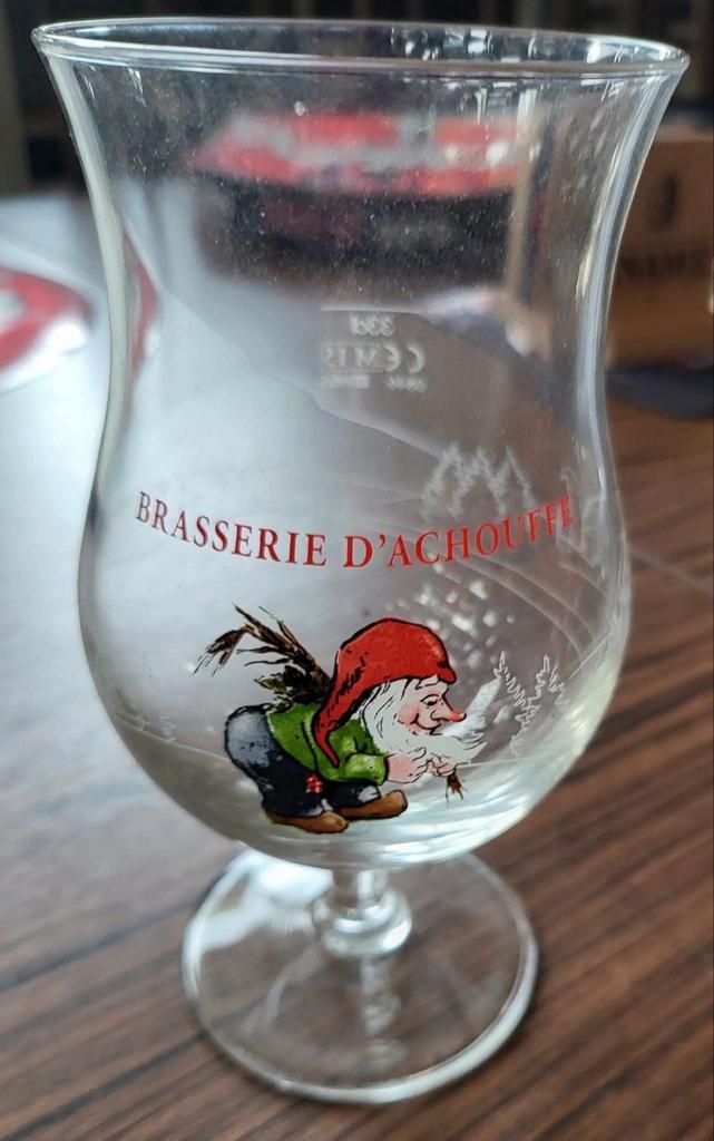 La Chouffe bierglas 33cl, Verzamelen, Biermerken, Zo goed als nieuw, Duvel, Ophalen of Verzenden