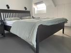 Bedframe Idanäs met matras (1m60), Huis en Inrichting, Slaapkamer | Bedden, Ophalen, Bruin, Tweepersoons, Zo goed als nieuw