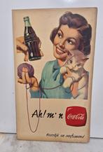 Oud origineel reclame bord 1950's Coca-Cola, Verzamelen, Ophalen of Verzenden, Gebruikt, Reclamebord