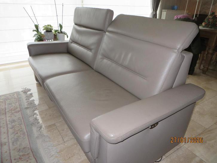 lederen salon, belgisch fabrikaat, Maison & Meubles, Canapés | Coins salons complets, Comme neuf, Cuir, Enlèvement