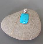 Joli pendentif pour homme en turquoise et argent, Enlèvement ou Envoi, Comme neuf, Bleu, Autres matériaux