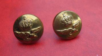 Deux boutons petit modèle Belgian RAF fab FONSON, Envoi, Armée de l'air, Vêtements ou Chaussures
