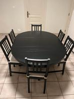 Ikea tafel + 6 stoelen 110x155, Huis en Inrichting, Tafels | Eettafels, Ophalen, Gebruikt, Vijf personen of meer, Overige vormen