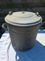 oude zinken sterilisator met deksel, mooie tuinversiering, Ophalen of Verzenden, Gebruikt