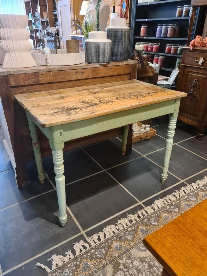 Oude keukentafel ´dans son jus´ originele patine, Antiek en Kunst, Antiek | Meubels | Tafels, Ophalen