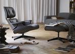 Vitra Lounge Chair met Ottoman volledig zwart ongebruikt
