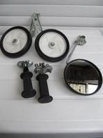 Zijwieltjes, voetsteunen, fietsspiegel in Tielt- Winge 3390, Enlèvement, Comme neuf