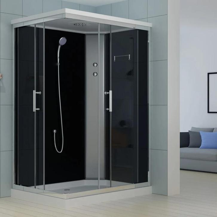 Saniclear Econo complete douchecabine rechthoek 120x80x215cm, Doe-het-zelf en Bouw, Sanitair, Nieuw, Douche, Chroom, Glas, Ophalen