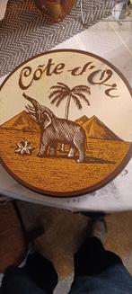 Boite  métal côté d'or  ronde  24cmx10.5  très ancienne, Collections, Enlèvement ou Envoi