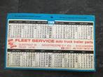 Sticker Fleet Service auto - kalender 1989, Ophalen of Verzenden, Sticker