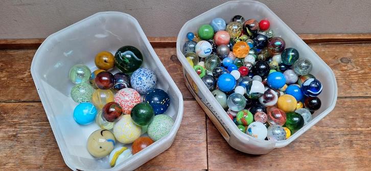 Kleurrijke glazen knikkers (+500), Kinderen en Baby's, Speelgoed | Overig, Ophalen