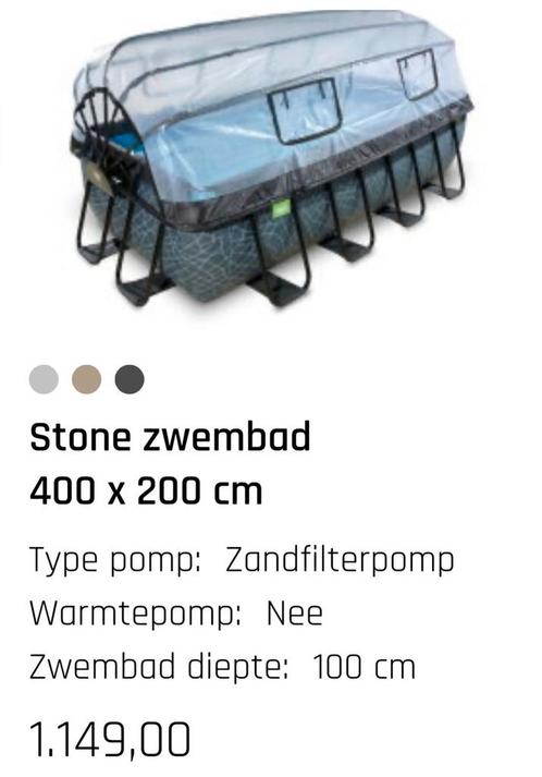 Exit stone zwembad met overkapping, Tuin en Terras, Zwembaden, Gebruikt, Ophalen
