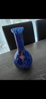 Vase en verre de Murano bleu - fait main, Ophalen of Verzenden