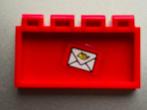 LEGO Train Gate met sticker uit set 4564 (2873pb12), Briques en vrac, Lego, Utilisé, Enlèvement ou Envoi