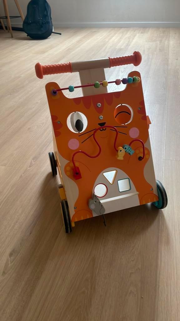 Houten loopwagentje Janod, Kinderen en Baby's, Speelgoed | Houten speelgoed, Zo goed als nieuw, Ophalen