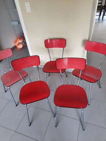 5 formica stoelen - samen 50 euro