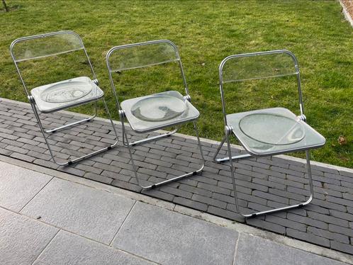 3 Plia Castelli klapstoelen van Giancarlo Piretti, Huis en Inrichting, Stoelen, Zo goed als nieuw, Ophalen of Verzenden