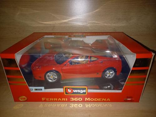 FERRARI 360 MODENA BERLINETTA 1/18, in metaal Merk Burago, Hobby en Vrije tijd, Modelauto's | 1:18, Zo goed als nieuw, Auto, Burago