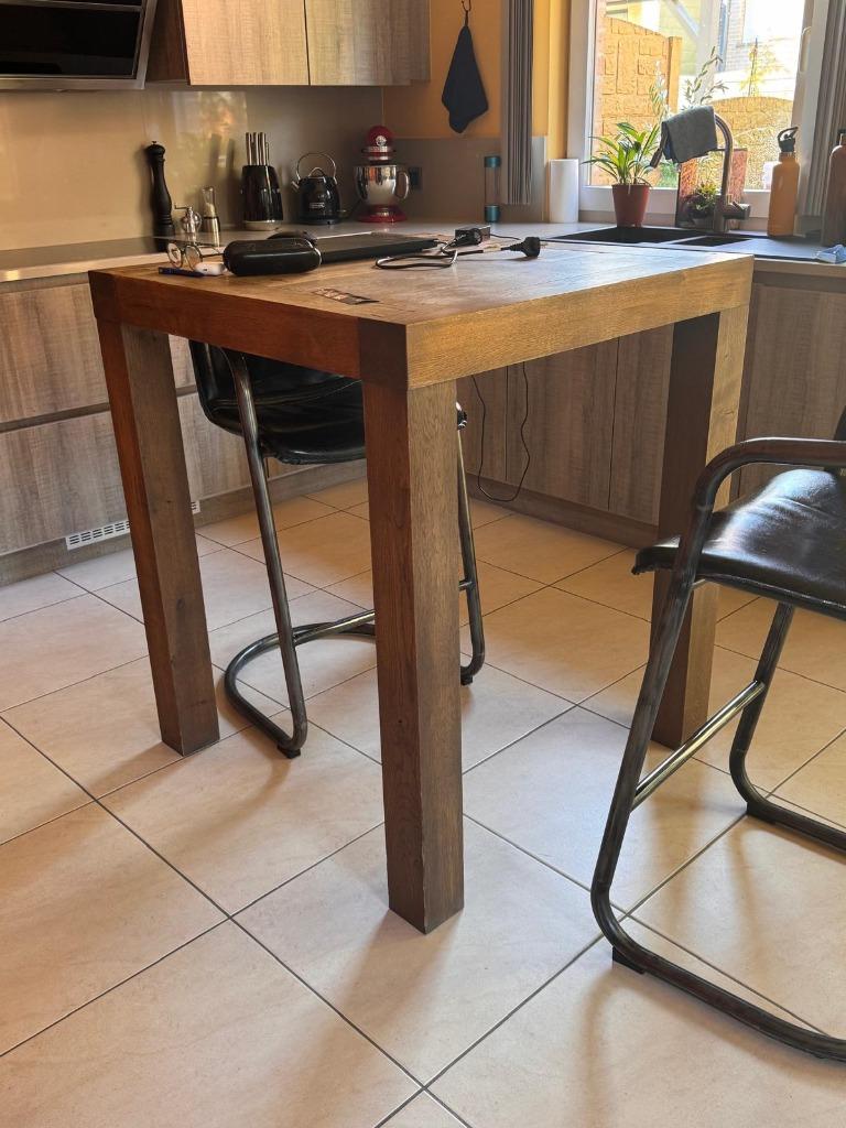 salle à manger sans les chaises, Enlèvement, Comme neuf, Massief Eik