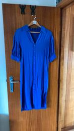 Mooi blauw lang zomerkleed, Blauw, Zo goed als nieuw, Maat 34 (XS) of kleiner, Onder de knie