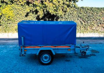 Aanhangwagen met huifopbouw, Keuringsvrij + coc-attest  beschikbaar voor biedingen