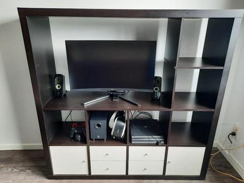 Kallax 4x4, Huis en Inrichting, Kasten | Wandmeubels, Gebruikt, Minder dan 150 cm, 25 tot 50 cm, Met lade(s), Met deur(en), Met plank(en)