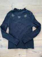 Longsleeve trui Page One Young zwart maat 134/140 vlinders, Enlèvement ou Envoi, Comme neuf, Fille, Chemise ou À manches longues
