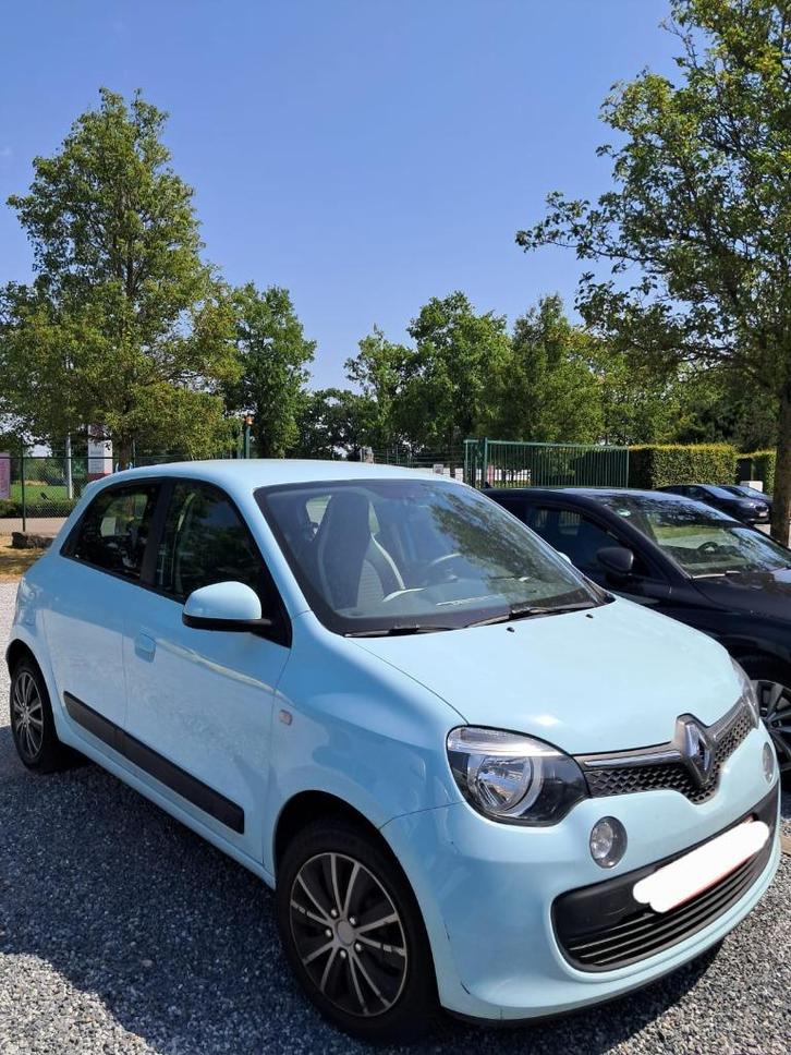 Renault Twingo, Auto's, Renault, Particulier, Twingo, Benzine, Euro 6, Berline, 5 deurs, Handgeschakeld, Blauw, Zwart, Stof, Achterwielaandrijving