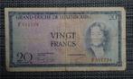 Bankbiljet 20 Frank Luxemburg 1964, Postzegels en Munten, Bankbiljetten | Europa | Niet-Eurobiljetten, Ophalen of Verzenden, Overige landen