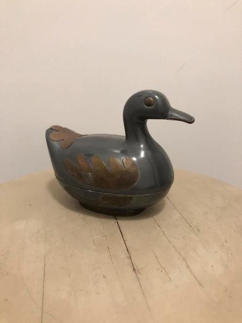 Eend • koper • tin • decoratie, Antiek en Kunst, Antiek | Brons en Koper, Koper, Ophalen