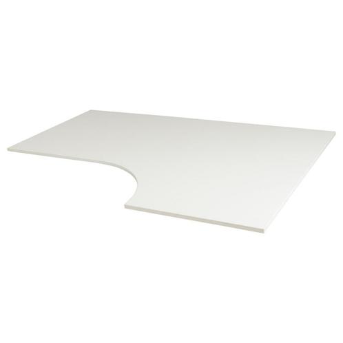 Hoekbureau wit met RVS poten - 160x140cm, Huis en Inrichting, Bureaus, Zo goed als nieuw, Bureau, In hoogte verstelbaar, Ophalen