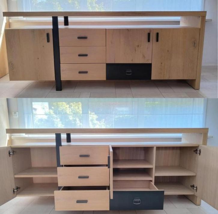 Industriële houten kast en commode, Huis en Inrichting, Complete inboedels, Ophalen