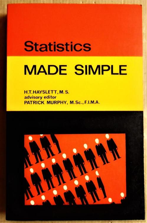 Statistics Made Simple - 1968 - H.T. Hayslett/Patrick Murphy, Livres, Livres d'étude & Cours, Comme neuf, Enseignement supérieur professionnel