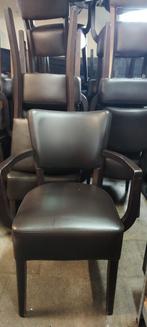 15 stoelen te koop donkerbruin met houten leuning, Huis en Inrichting, Stoelen, Ophalen