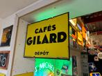 Cafes Gilard emaille reclame bordje, Verzamelen, Merken en Reclamevoorwerpen, Reclamebord, Gebruikt, Ophalen of Verzenden