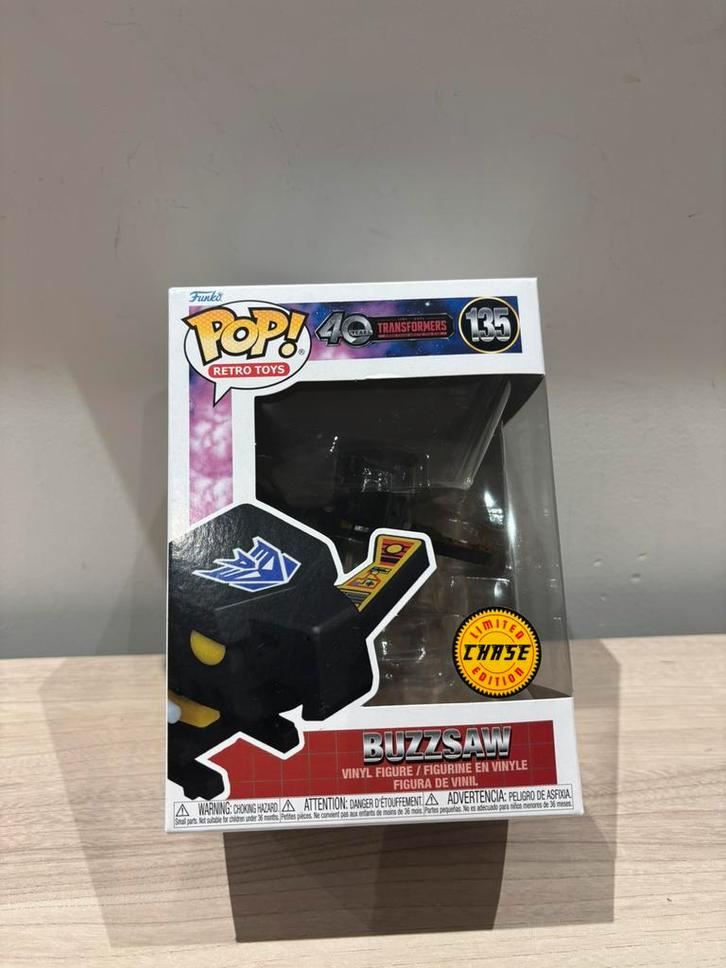 Funko Pop ! Transformateur des 40 ans - Buzzsaw #135 CHASE, Collections, Jouets miniatures, Comme neuf, Enlèvement ou Envoi