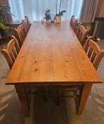 Tafel met 6 stoelen, Huis en Inrichting, Ophalen, Gebruikt, 50 tot 100 cm, Vijf personen of meer