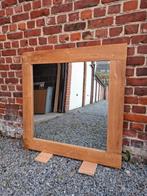 Vierkante spiegel in teak 100x100x3, Ophalen, Zo goed als nieuw